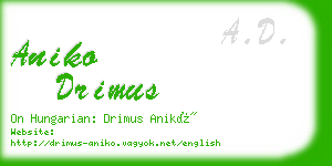 aniko drimus business card